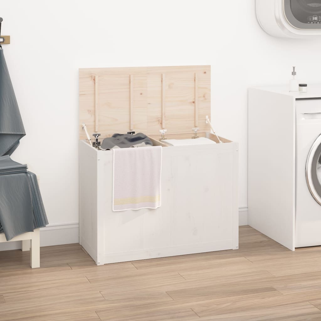 Vidaxl Basket 88.5x44x66 cm Pine solide blanc