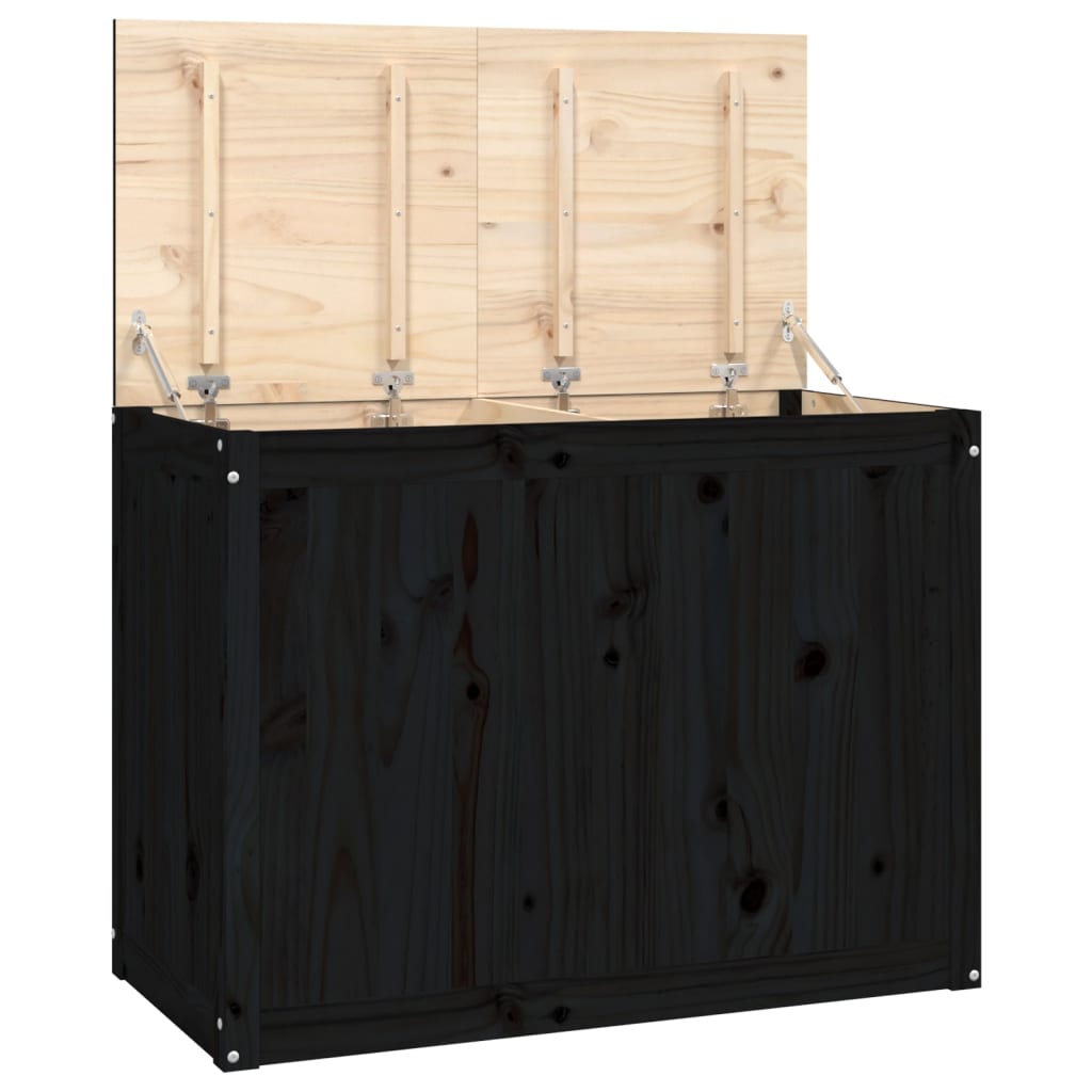 Vidaxl Basket 88.5x44x66 cm Pine solide noir