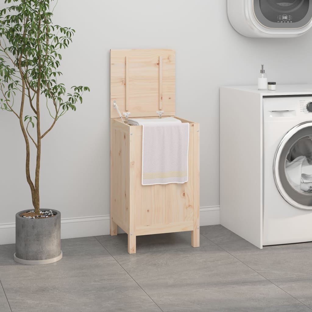 Vidaxx panier à linge 44x44x76 cm bois de pin massif