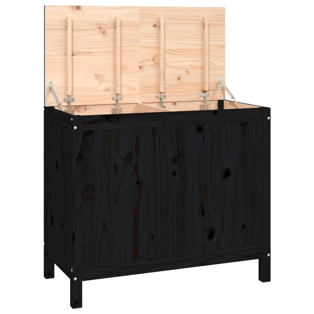 Vidaxl Basket 88.5x44x76 cm Pine solide noir