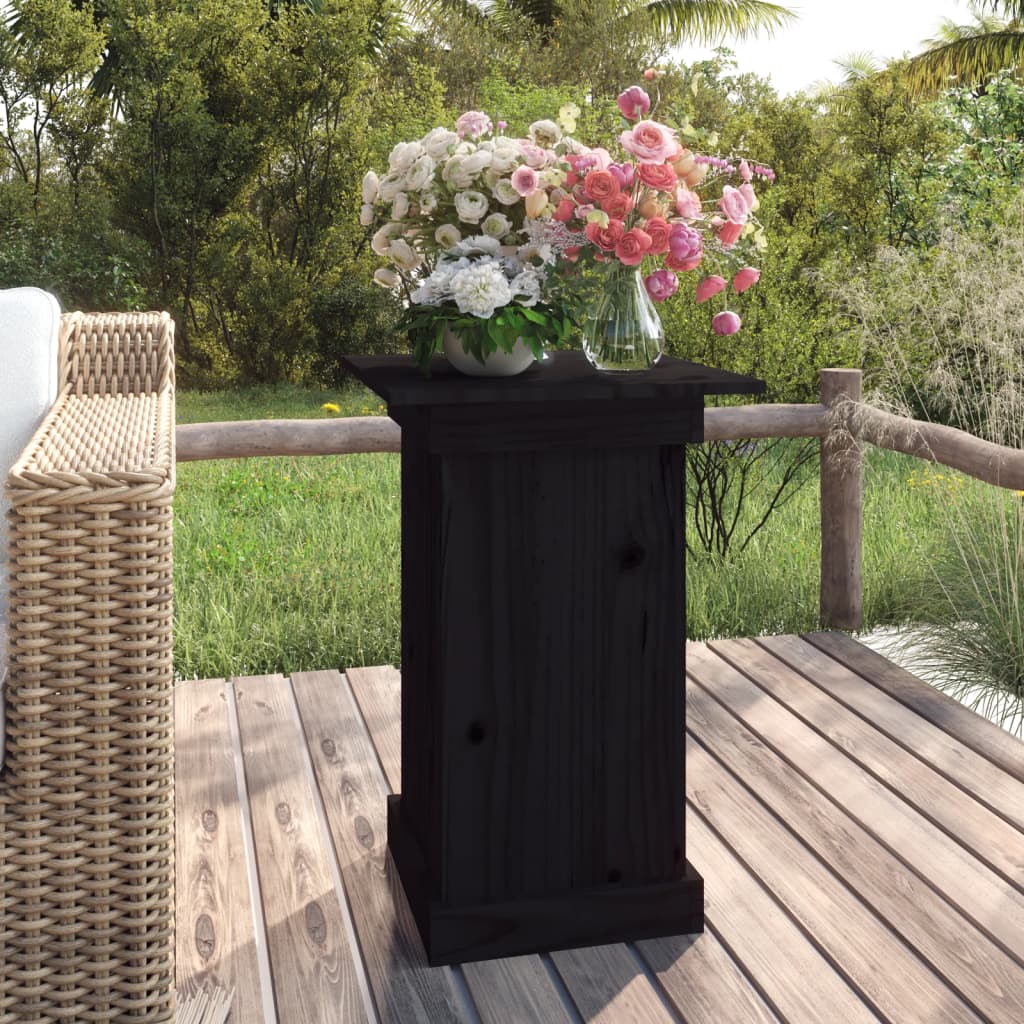 Vidaxl Flower Standard 40x40x60 cm Pine solide noir