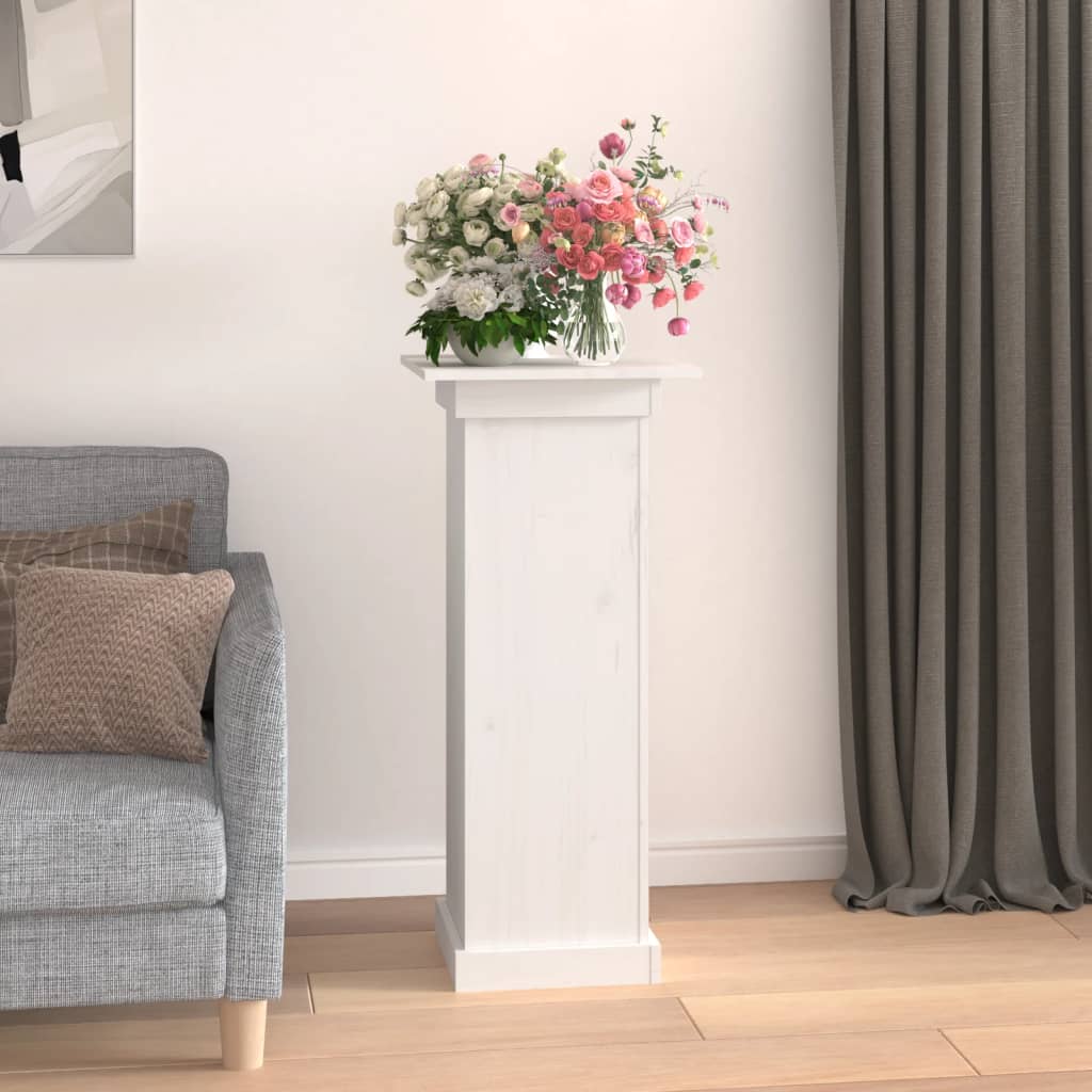 Vidaxl Flower Standard 40x40x90 cm Pine solide blanc