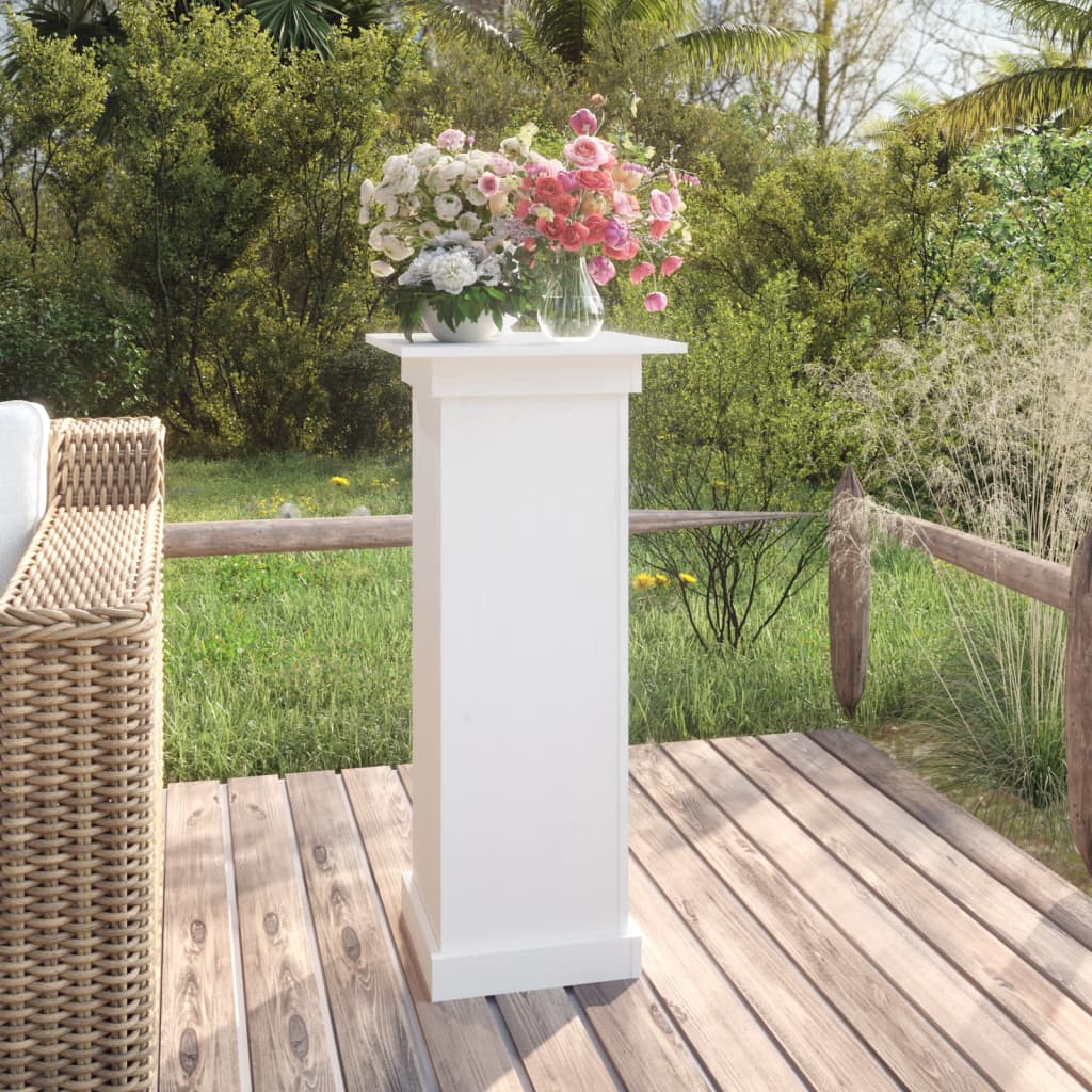 Vidaxl Flower Standard 40x40x90 cm Pine solide blanc