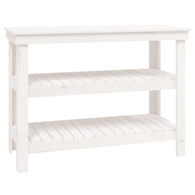 Vidaxx établi 110,5x50x80 cm bois de pin massif blanc