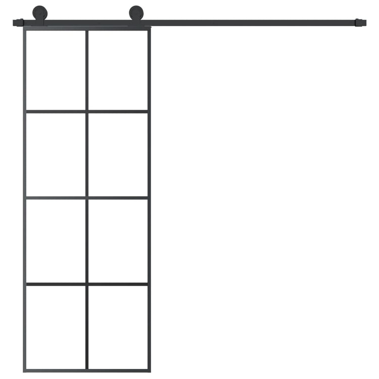 Vidaxl Porte coulissante avec pâte 76x205 cm en verre ESG et aluminium