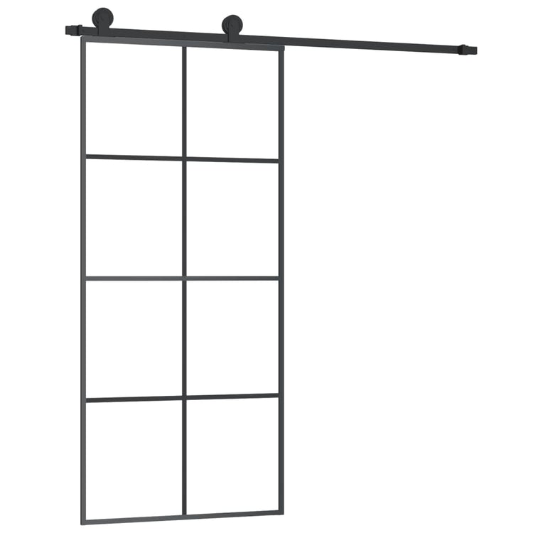 Vidaxl Porte coulissante avec pâte 90x205 cm Verre ESG et aluminium