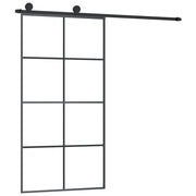 Vidaxl Porte coulissante avec pâte 102.5x205 cm en verre ESG et aluminium - afbeelding 2