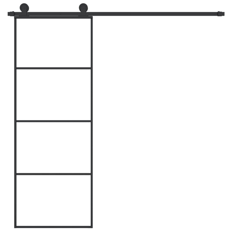 Vidaxl Porte coulissante avec pâte 76x205 cm en verre ESG et aluminium