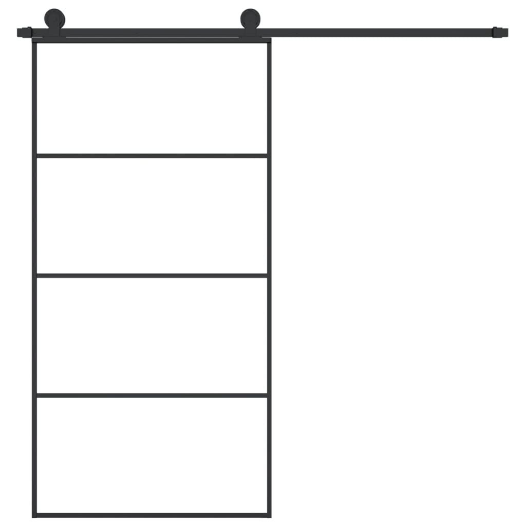Vidaxl Porte coulissante avec pâte 102.5x205 cm en verre ESG et aluminium
