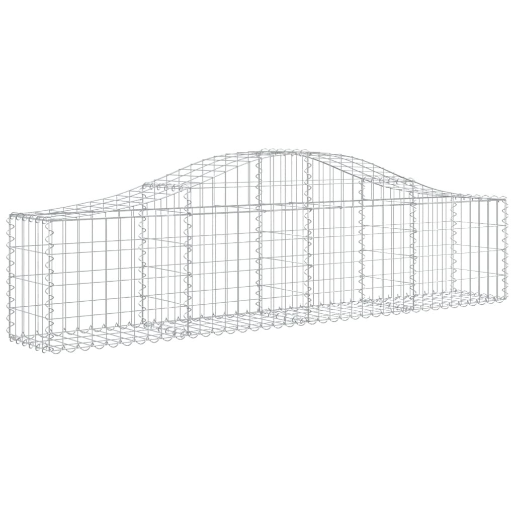 Vidaxl schanskorf voûté 200x30x40 60 cm fer galvanisé