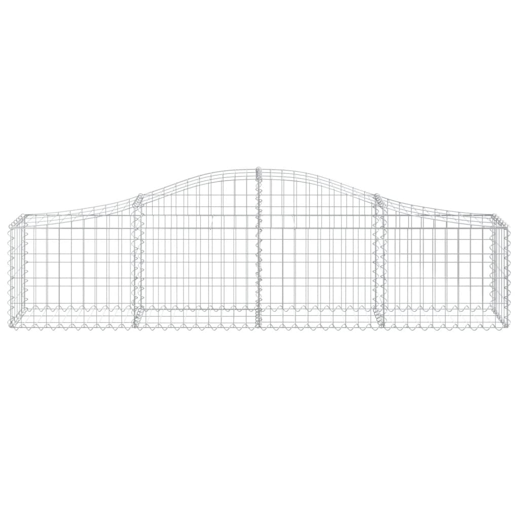 Vidaxl schanskorf voûté 200x30x40 60 cm fer galvanisé