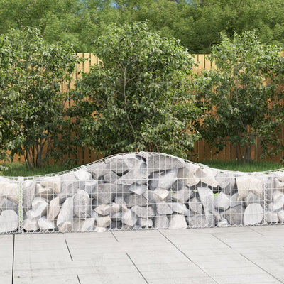 Vidaxl schanskorf voûté 200x30x40 60 cm fer galvanisé