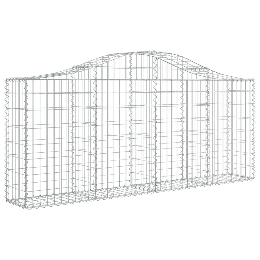 Vidaxl schanskorf voûté 200x30x80 100 cm fer galvanisé