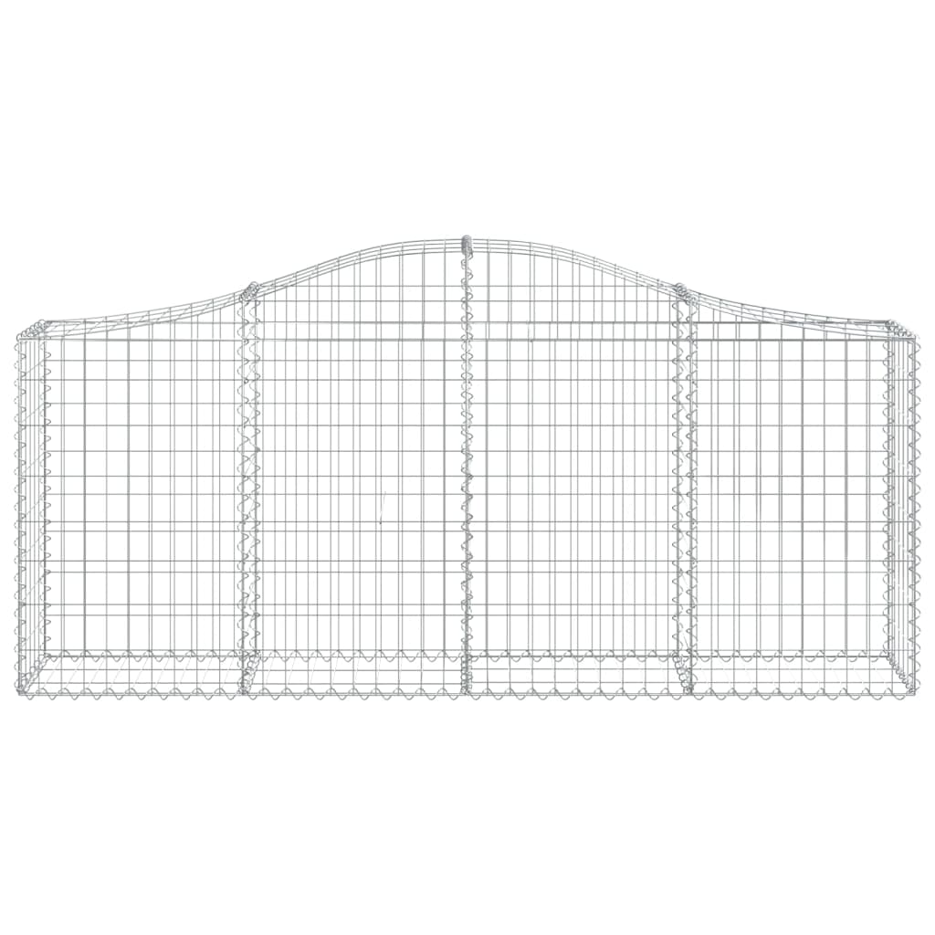 Vidaxl schanskorf voûté 200x30x80 100 cm fer galvanisé
