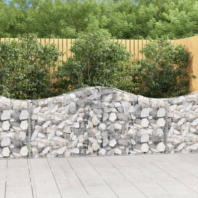 Vidaxl schanskorf voûté 200x30x80 100 cm fer galvanisé