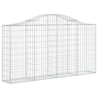 Vidaxl schanskorf voûté 200x30x100 120 cm fer galvanisé