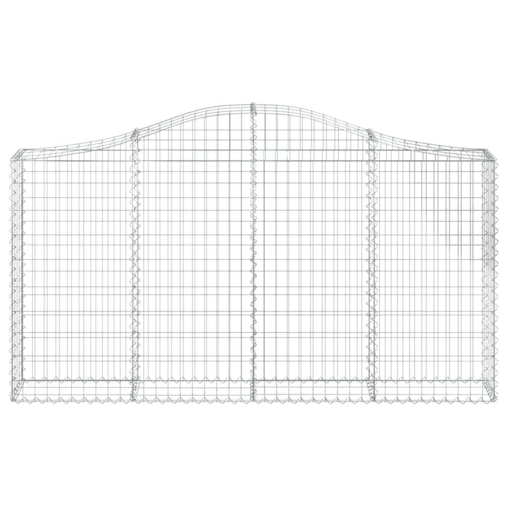 Vidaxl schanskorf voûté 200x30x100 120 cm fer galvanisé