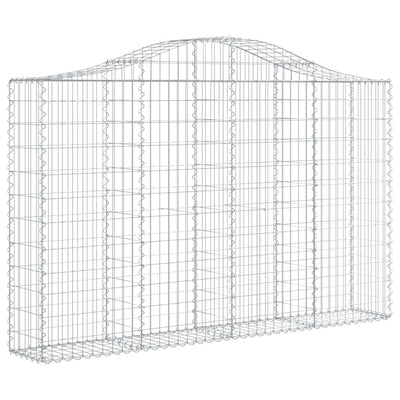 Vidaxl schanskorf voûté 200x30x120 140 cm fer galvanisé