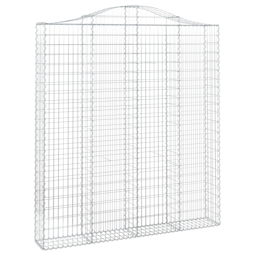 Vidaxl schanskorf voûté 200x30x220 240 cm fer galvanisé
