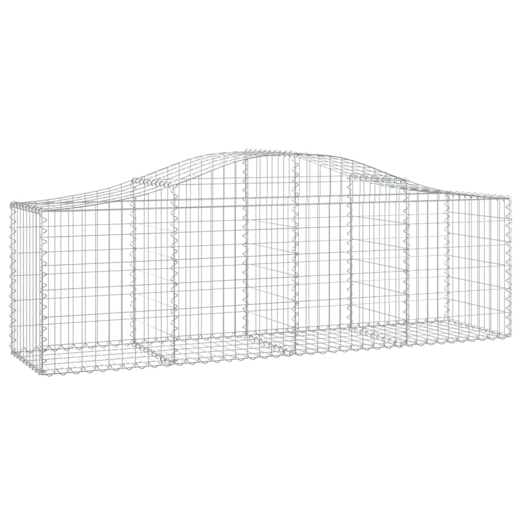 Vidaxl schanskorf voûté 200x50x60 80 cm fer galvanisé