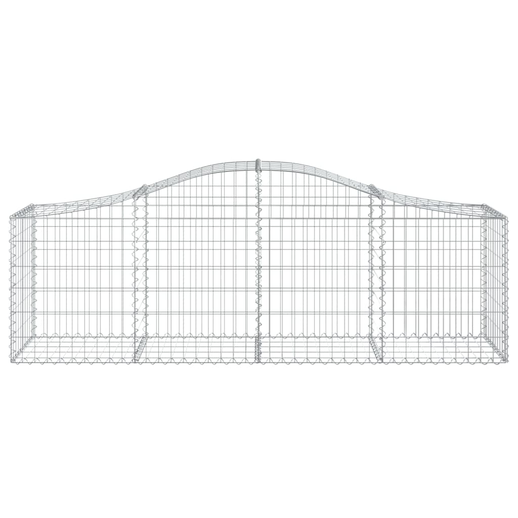Vidaxl schanskorf voûté 200x50x60 80 cm fer galvanisé