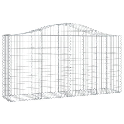 Vidaxl schanskorf voûté 200x50x100 120 cm fer galvanisé