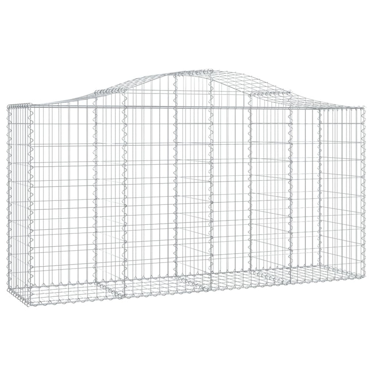 Vidaxl schanskorf voûté 200x50x100 120 cm fer galvanisé