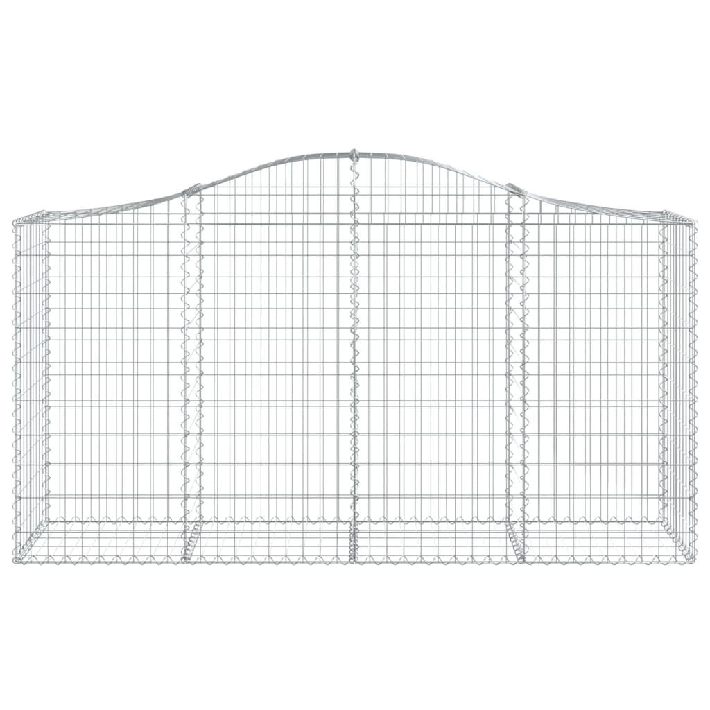 Vidaxl schanskorf voûté 200x50x100 120 cm fer galvanisé