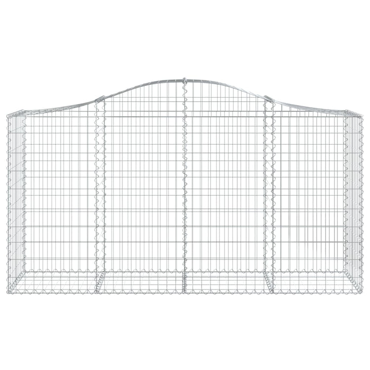 Vidaxl schanskorf voûté 200x50x100 120 cm fer galvanisé