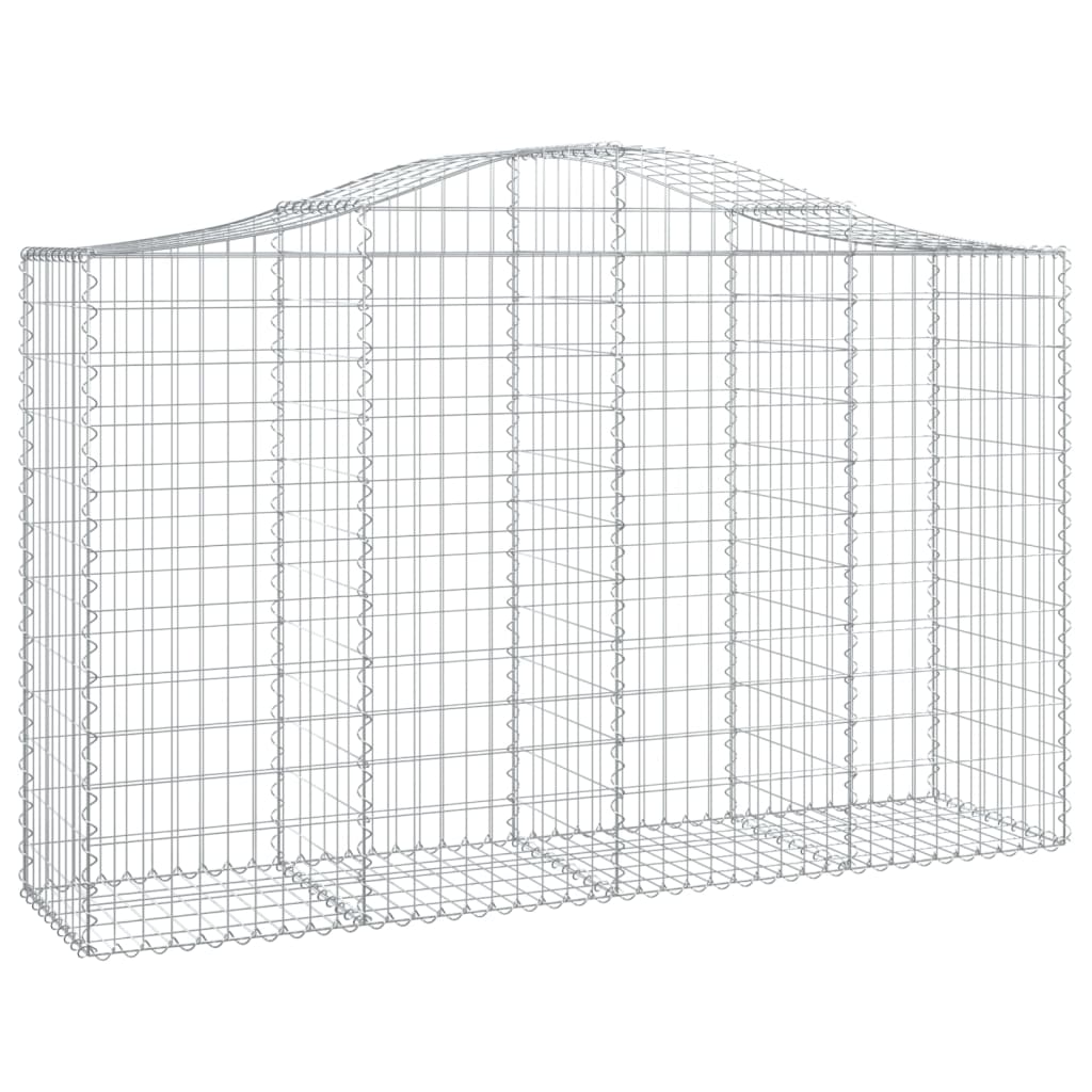 Vidaxl schanskorf voûté 200x50x120 140 cm fer galvanisé