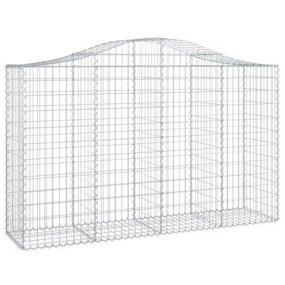 Vidaxl schanskorf voûté 200x50x120 140 cm fer galvanisé