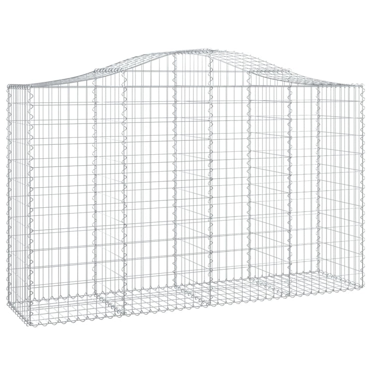 Vidaxl schanskorf voûté 200x50x120 140 cm fer galvanisé
