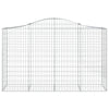 Vidaxl schanskorf voûté 200x50x120 140 cm fer galvanisé