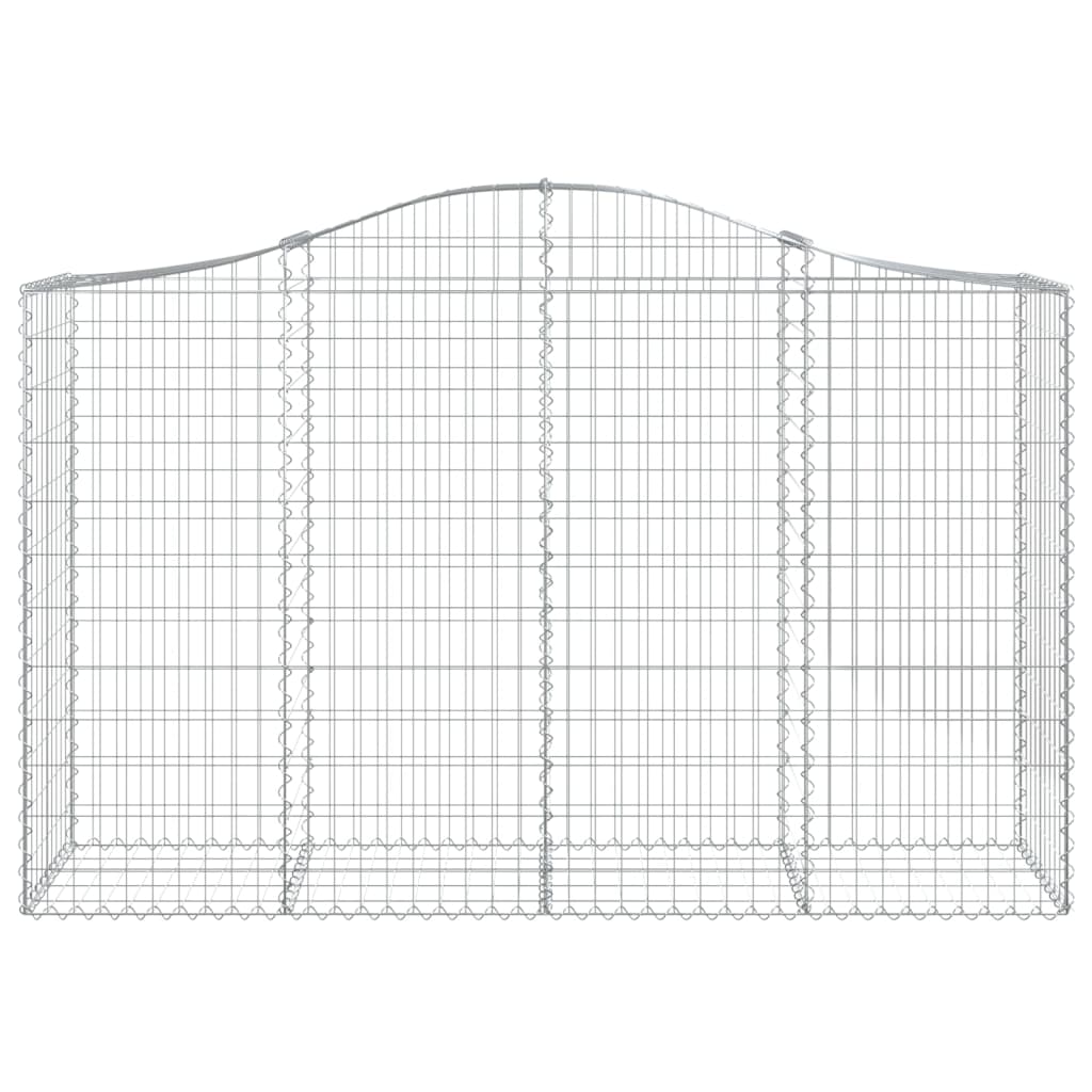 Vidaxl schanskorf voûté 200x50x120 140 cm fer galvanisé