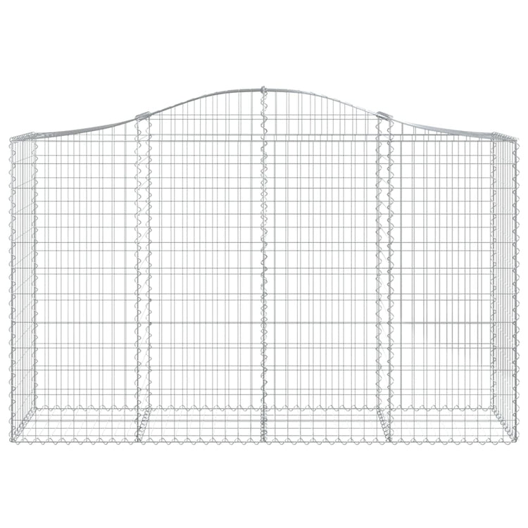 Vidaxl schanskorf voûté 200x50x120 140 cm fer galvanisé