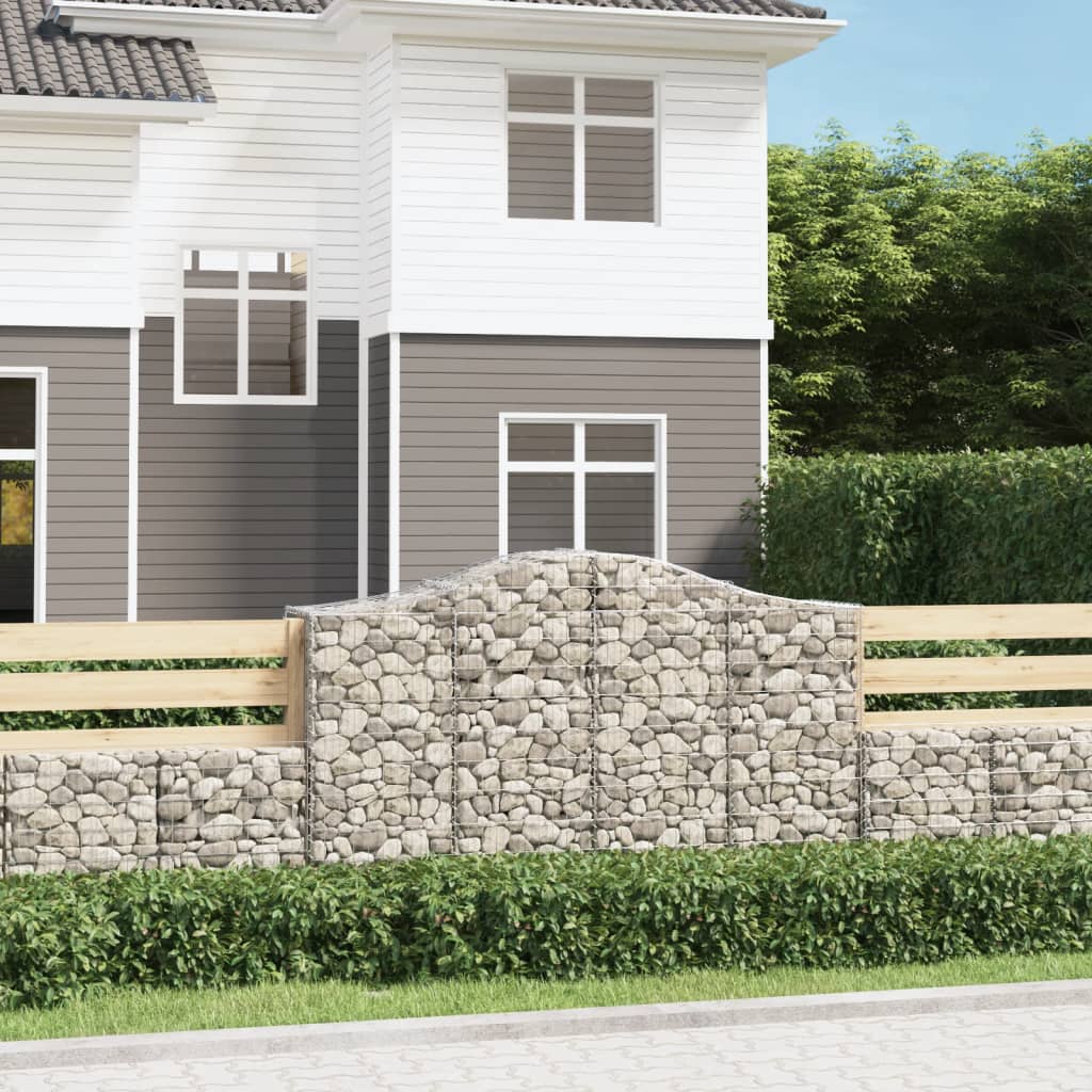 Vidaxl schanskorf voûté 200x50x120 140 cm fer galvanisé