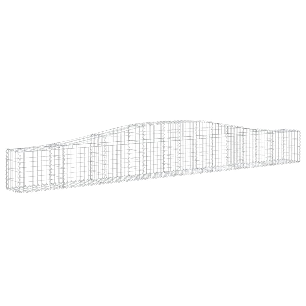 Vidaxl schanskorf voûté 400x30x40 60 cm fer galvanisé