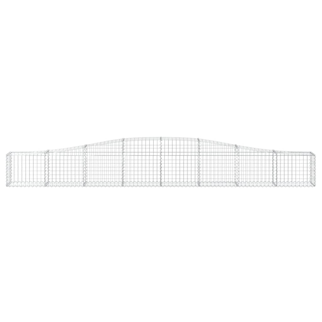 Vidaxl schanskorf voûté 400x30x40 60 cm fer galvanisé