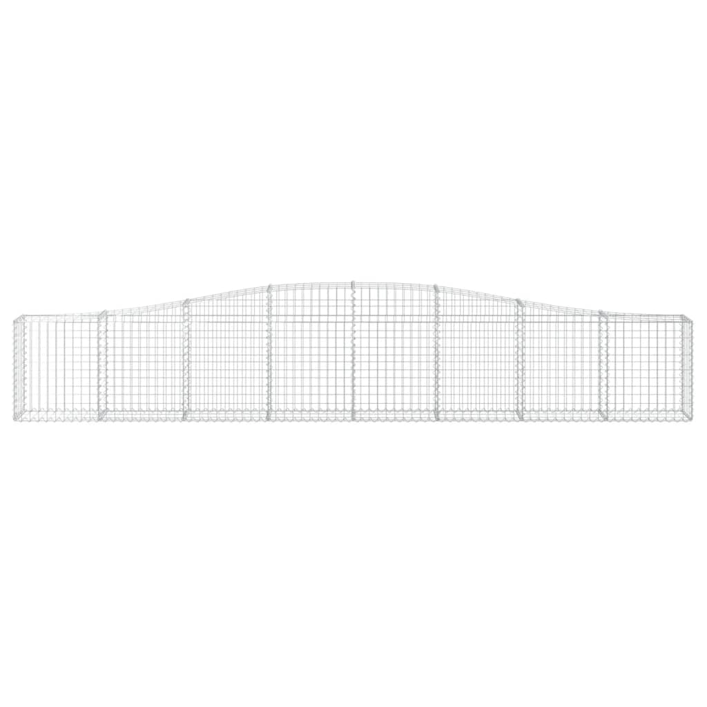 Vidaxl schanskorf voûté 400x30x60 80 cm fer galvanisé