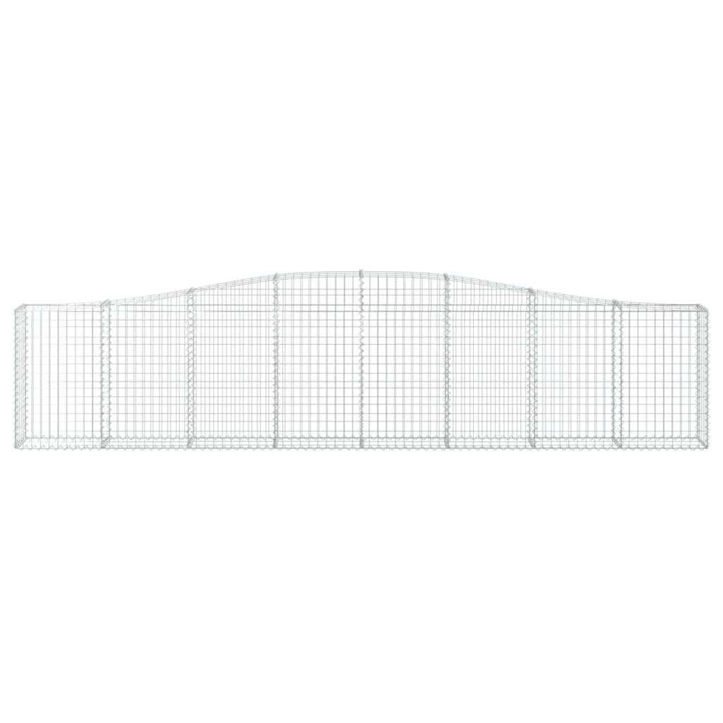 Vidaxl schanskorf voûté 400x30x80 100 cm fer galvanisé