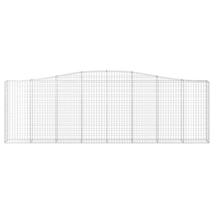Vidaxl Schanskorf Voûté 400x30x120 140 cm fer galvanisé