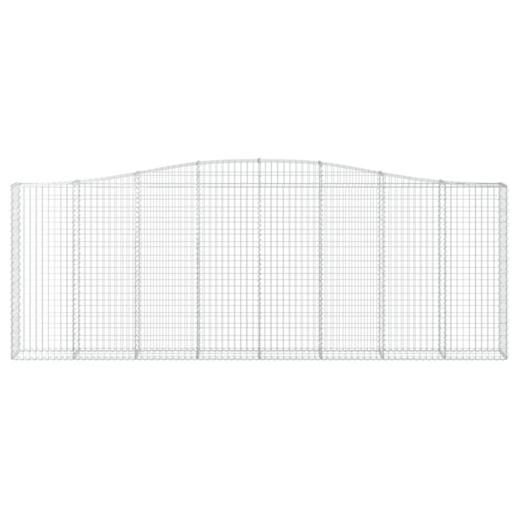 Vidaxl Schanskorf Voûté 400x30x140 160 cm fer galvanisé