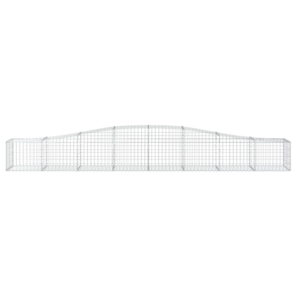 Vidaxl schanskorf voûté 400x50x40 60 cm fer galvanisé