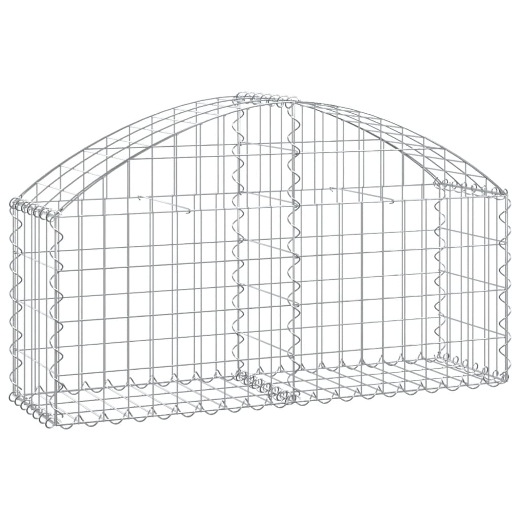 Vidaxl schanskorf voûté 100x30x40 60 cm fer galvanisé