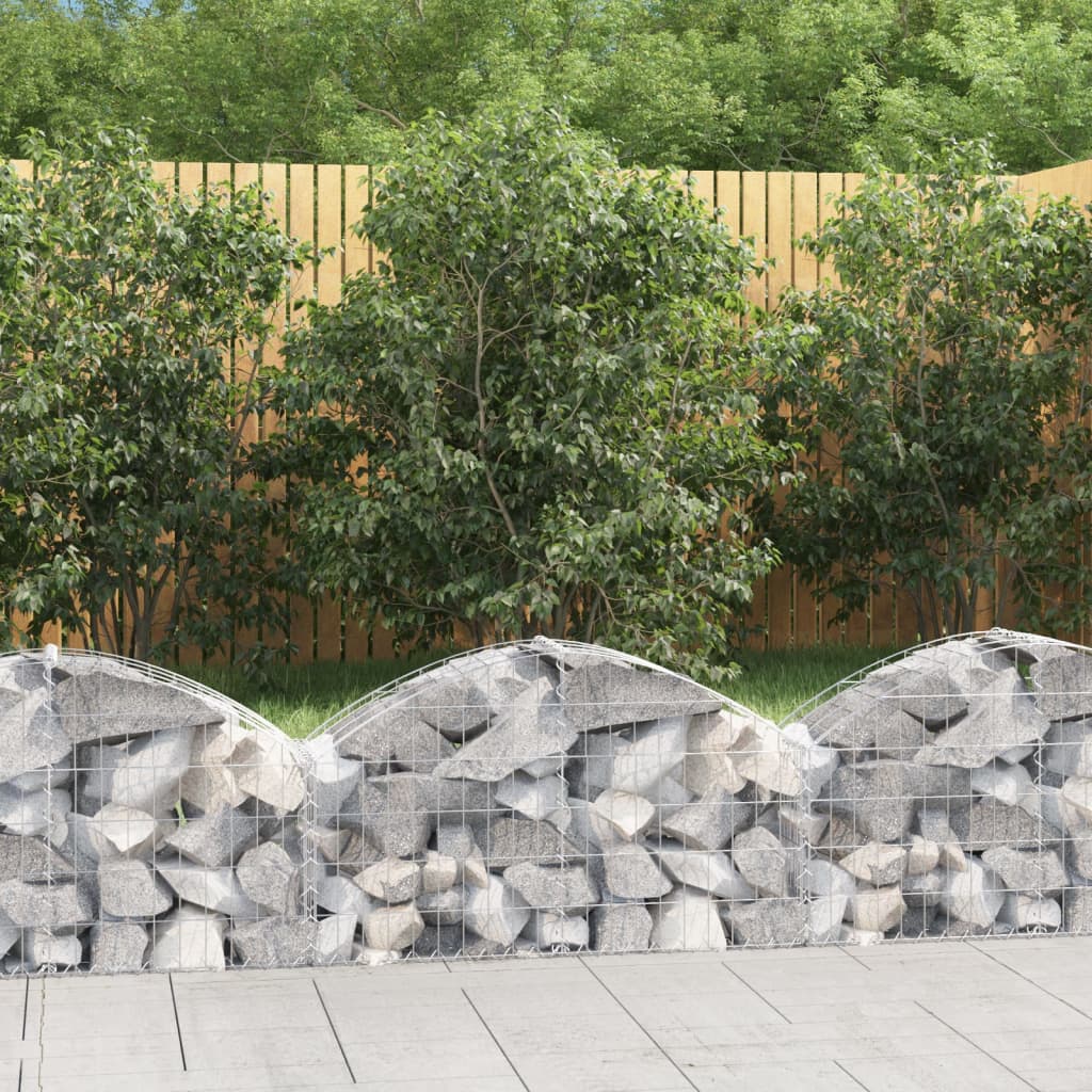 Vidaxl schanskorf voûté 100x30x40 60 cm fer galvanisé