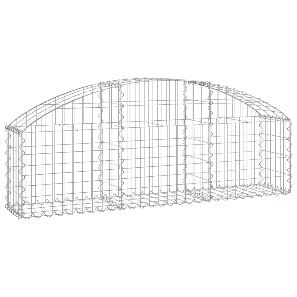Vidaxl schanskorf voûté 150x30x40 60 cm fer galvanisé