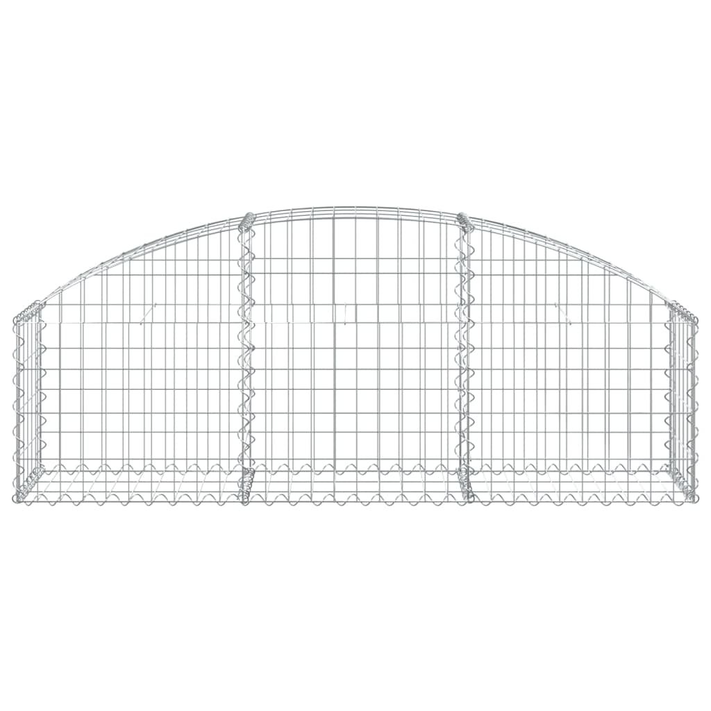 Vidaxl schanskorf voûté 150x30x40 60 cm fer galvanisé