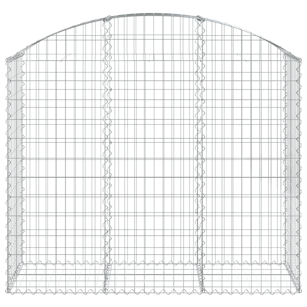 Vidaxl Schanskorf Voûté 150x50x120 140 cm fer galvanisé