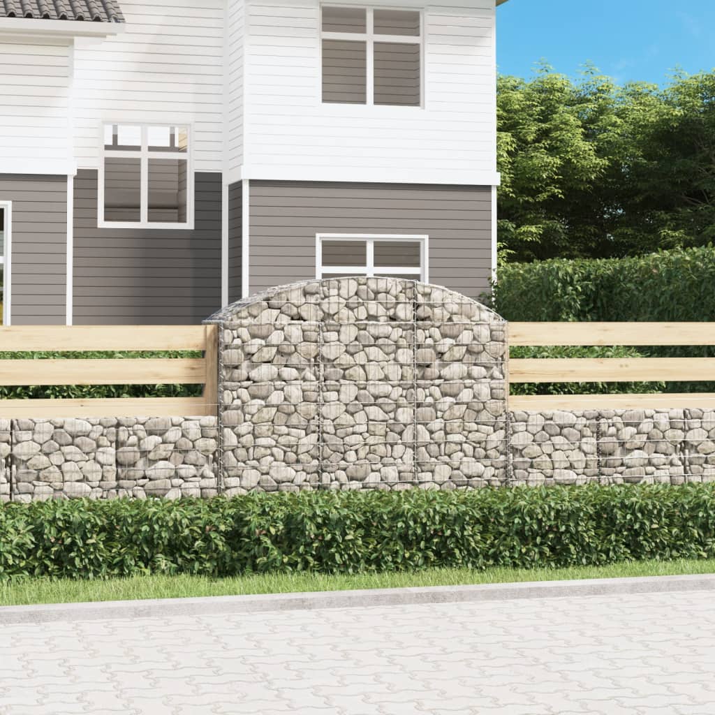 Vidaxl Schanskorf Voûté 150x50x120 140 cm fer galvanisé