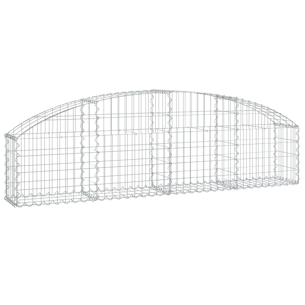 Vidaxl schanskorf voûté 200x30x40 60 cm fer galvanisé